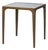 'Esquisse' Gilt Finish and Goatskin Top Side Table by Design Frères For Sale