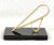 Modern Gold Brass Marble Desk Sculpture Dimensions: 5.75”w x 3.4”d x 4.25”h