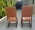 Mission Gorgeous Vintage Ebanista Leather Chairs For Sale - Image 3 of 16