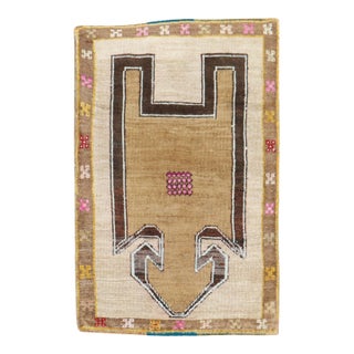 Vintage Tribal Turkish Prayer Rug For Sale