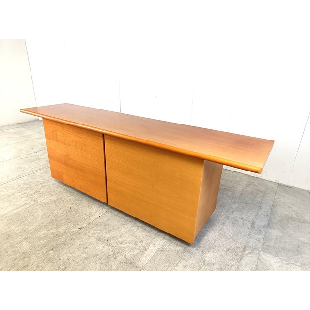 Italian Wooden Sideboard with Sliding Doors, 1990s For Sale - Image 4 of 14