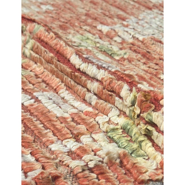 Peach Handmade Moroccan Vintage Rug - 10.3 X 6.2 Ft For Sale - Image 8 of 8