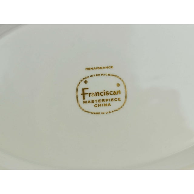 Mid 20th Century Franciscan Renaissance Gold 9" Oval Vegetable Salad Serving Bowl Usa For Sale - Image 6 of 6