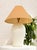 Mid 20th Century Vintage White Sculptural Table Lamp With Brown Shade For Sale - Image 5 of 7