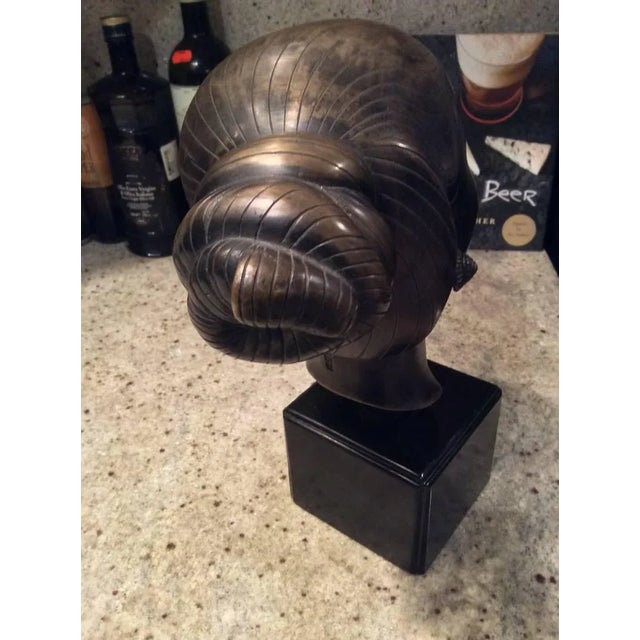 Figurative Marc Laguey Asian Bronze Bust of a Woman For Sale - Image 3 of 8