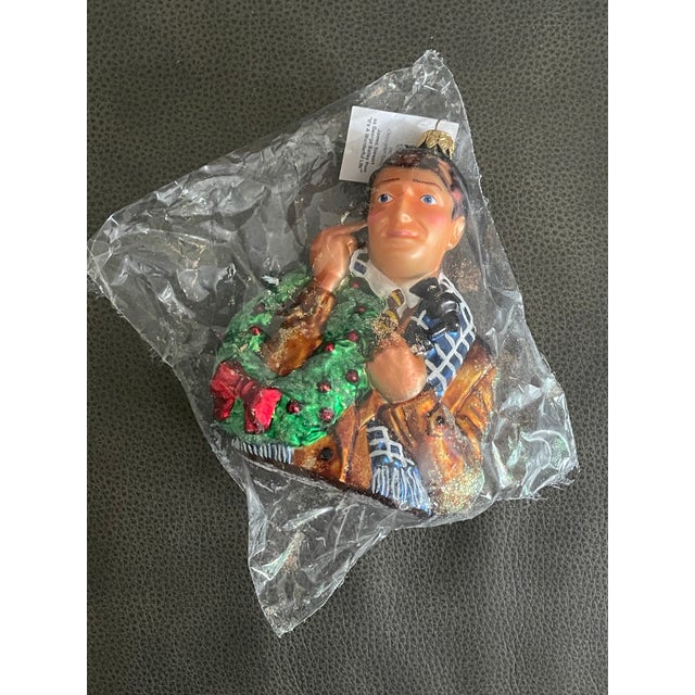Glass Rare Vintage Christopher Radko “It’s a Wonderful Life” George Bailey Christmas Ornament 1997 Afi 30th Anniversary Edition For Sale - Image 7 of 9