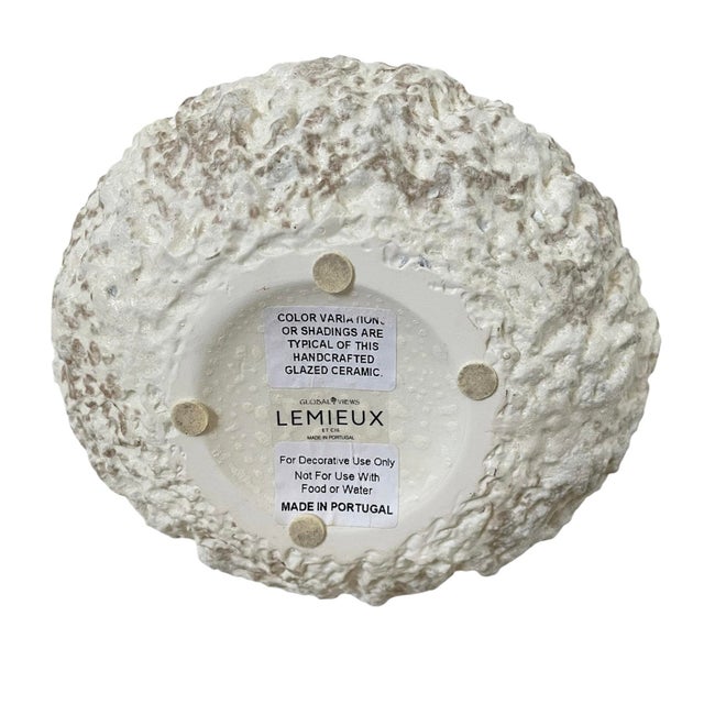 Lemieux Et Cie Textured White Brutalist Vilette Vase. Portugal. 8.25” For Sale In San Francisco - Image 6 of 6