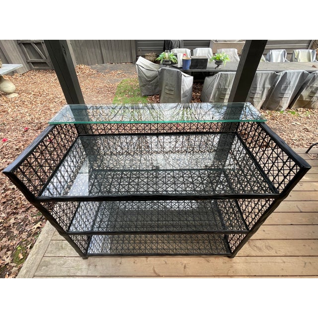 Black Mid 20th Century Outdoor Spun Fiberglass Dry Bar in the Style of Russell Woodard For Sale - Image 8 of 9