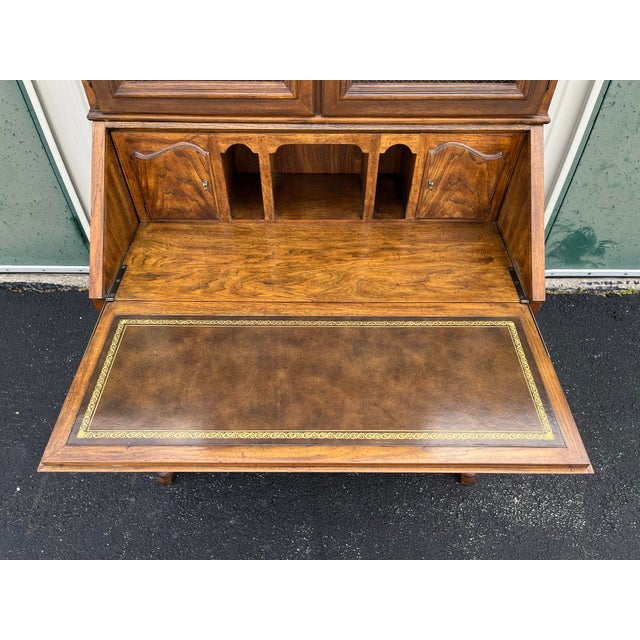 1980s Drexel Heritage Grand Villa Collection Bombay Secretary Desk With Hutch For Sale - Image 11 of 12