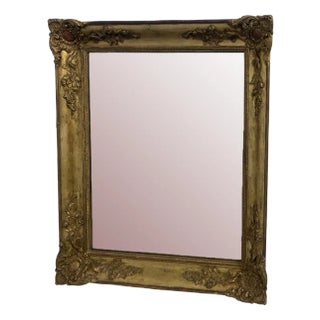 Antique French Gold Leaf Mirror, 1870s For Sale