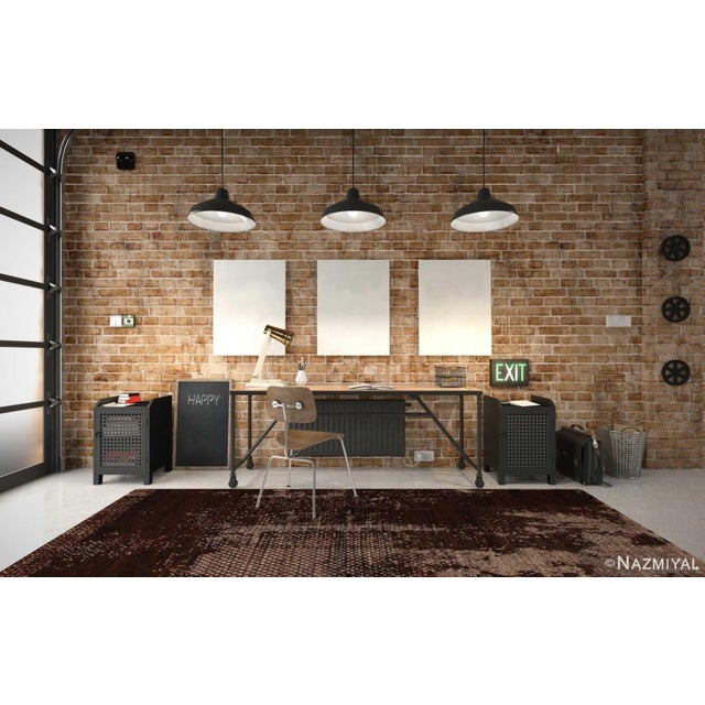 Gorgeous Textured Brown Modern Transitional Area Rug, Country of Origin: Pakistan, Circa date: Modern - Subtle and earthy...
