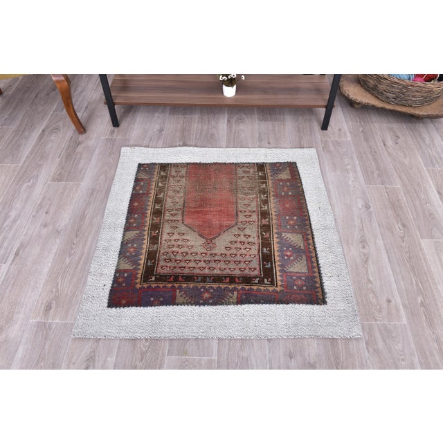 Vintage Wall Hanging Tapestry Rug For Sale - Image 4 of 17