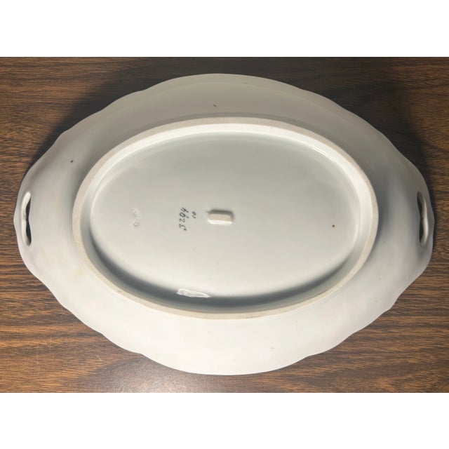 Late 19th Century German Victorian Gotha Thuringia Porcelain Transferware/Hand-Painted Gilded Floral Motif Double Handled Bowl For Sale - Image 4 of 5