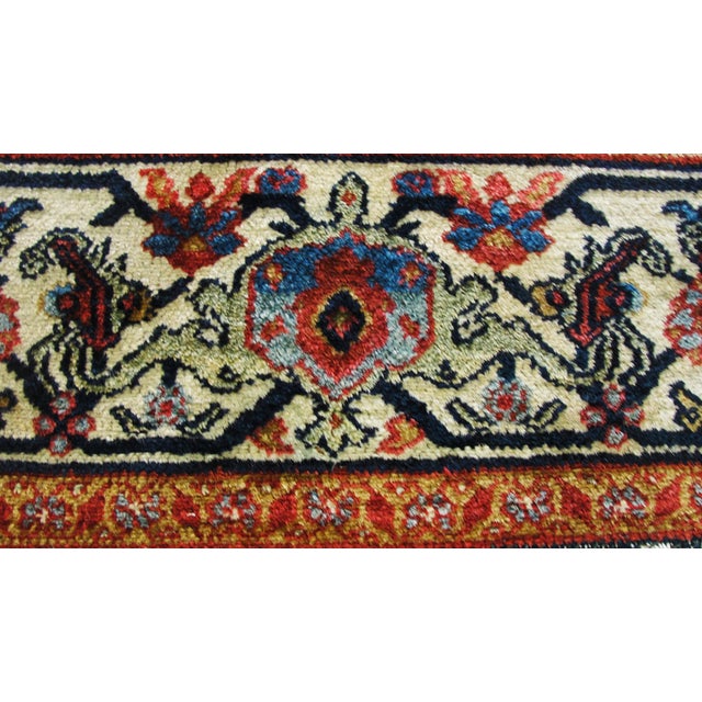 Antique Persian Senneh Malayer Carpet For Sale - Image 4 of 7