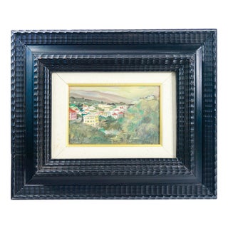 Alberto Salietti, Ligurian Landscape, Mixed Media, Framed For Sale