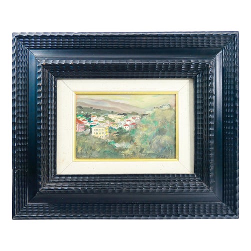 Alberto Salietti, Ligurian Landscape, Mixed Media, Framed For Sale