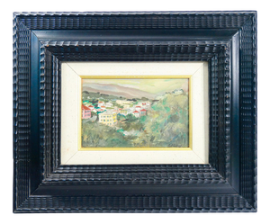 Alberto Salietti, Ligurian Landscape, Mixed Media, Framed
