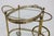 Gold Vintage Oval Brass and Glass Bar Cart from Maison Baguès, 1950s For Sale - Image 8 of 17