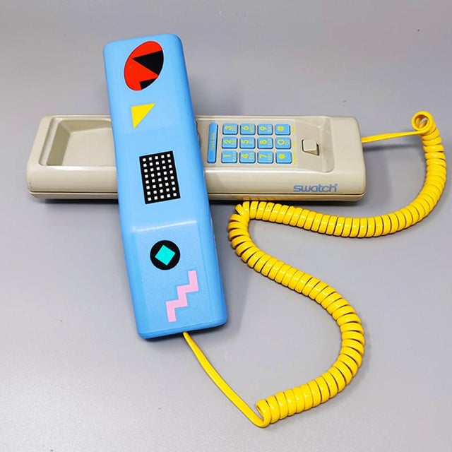 1980s Memphis Style Swatch Twin Phone 