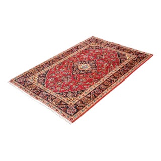 Kashan Rug in Hand-Knotted Wool For Sale