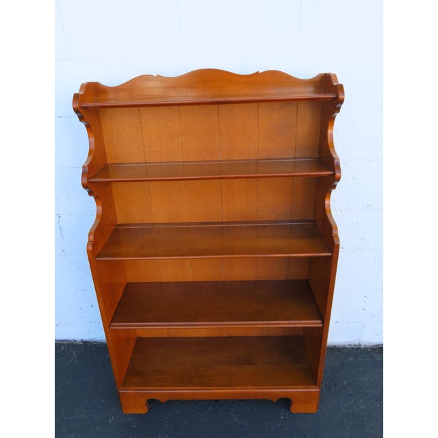 Ethan Allen Solid Maple Shelving Display Cabinet Bookshelf 6910 For Sale - Image 13 of 14