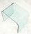 Glass Italian Mid 20th Century Bent Glass End Table Stand For Sale - Image 7 of 13