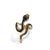 Bochic "Orient" Vintage Black Diamond & Ruby Serpent Ring In 18K Gold & Silver For Sale - Image 18 of 18