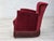 Vintage Danish Lounge Chair in Cherry-Red Furniture Velour and Oak, 1960s For Sale - Image 13 of 18