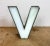 Black Vintage Grey Illuminated Letter V, 1970s For Sale - Image 8 of 11