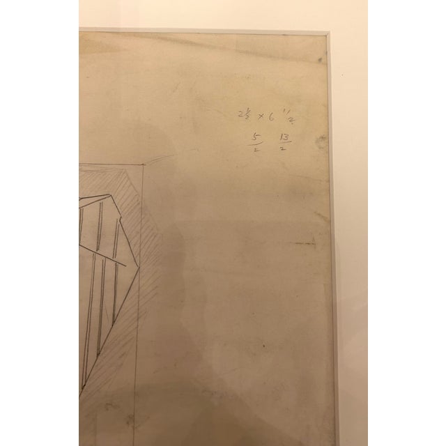 Art Deco A 1940 Pencil on Vellum Drawing of an Art Deco Figure, Signed Arem For Sale - Image 3 of 5