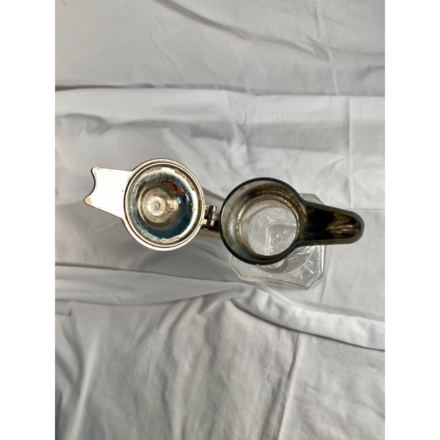 Metal Antique Edwardian English Cut Glass Claret Jug For Sale - Image 7 of 8