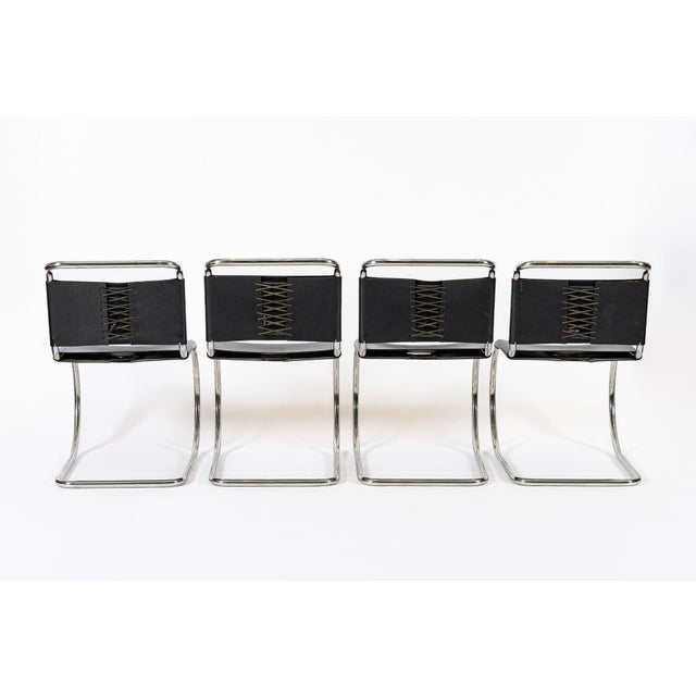Mid-Century Modern Bauhaus Mid Century Mr 10 Black Side Chairs by Mies Van Der Rohe for Knoll For Sale - Image 3 of 14