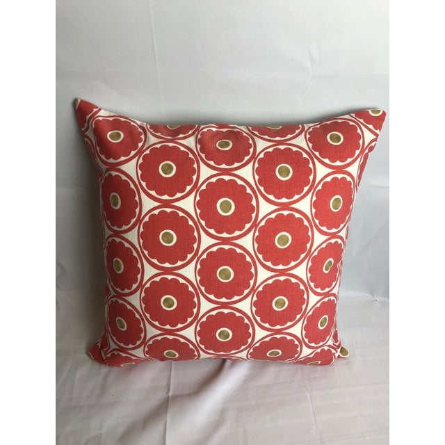 Textile Danish Modern Kravet Pop Flower Pillow For Sale - Image 7 of 7