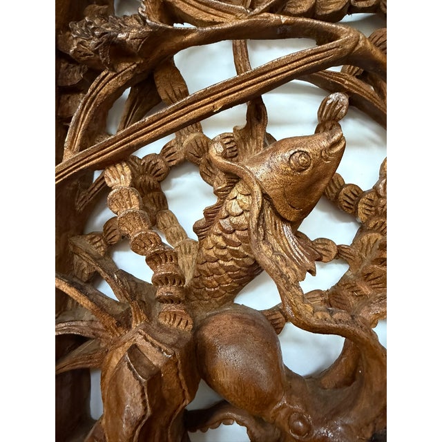 Sea Creatures 3 Dimensional Wood Carving For Sale In Chicago - Image 6 of 17