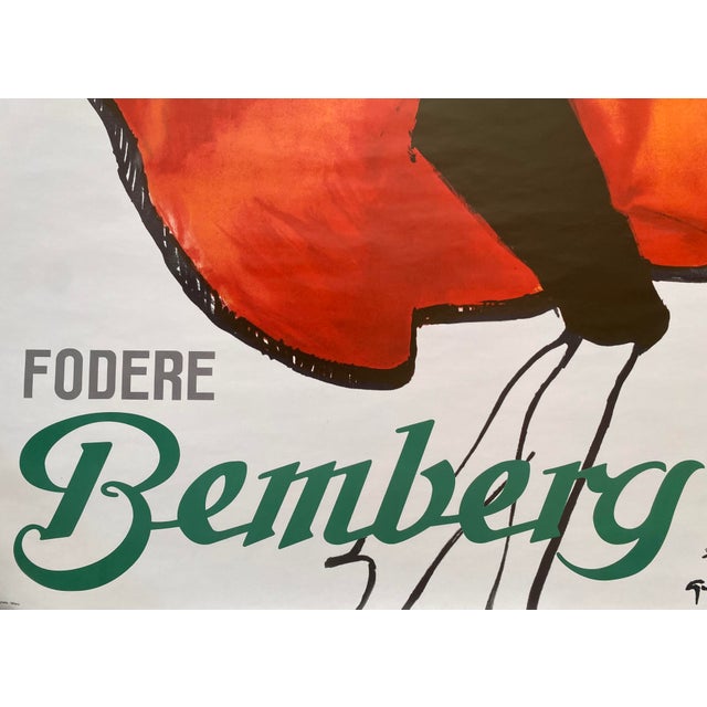 Original Vintage Fodere Bemberg Offset Poster by René Gruau, 1970s For Sale - Image 11 of 15