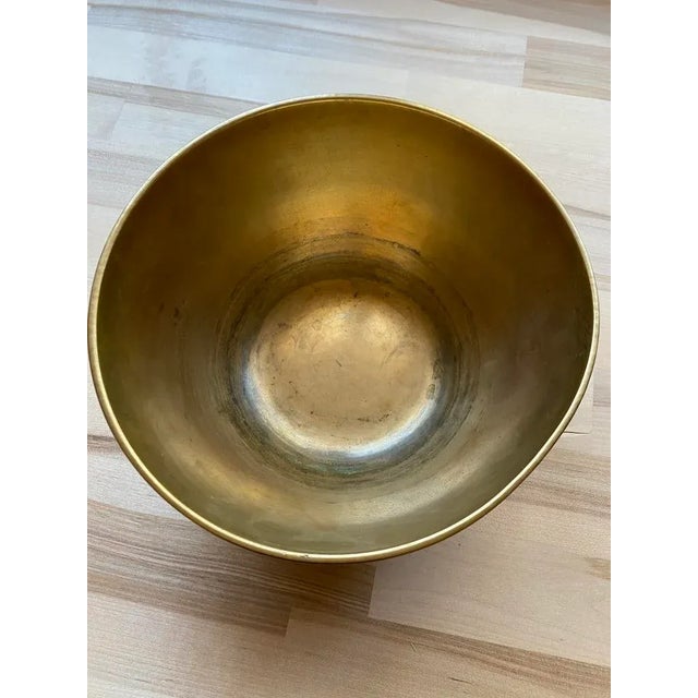 Early 20th Century Brass Decorative Bowl With Swirl Design, Made in Korea For Sale - Image 4 of 6
