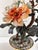 Vintage Chinese Hardstone Bonsai Tree Sculpture in Cloisonné Planter, Jade Quartz & Carnelian Gemstone Arrangement For Sale - Image 16 of 16