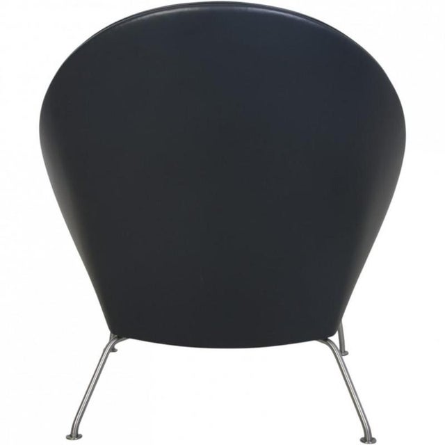 Black CH468 Oculus Chair in Black Classic Leather by Hans Wegner, 2000s For Sale - Image 8 of 17