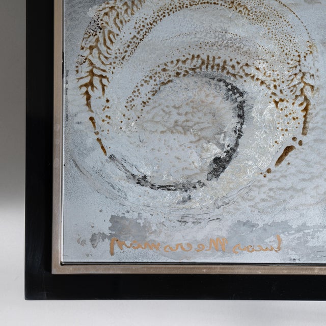 Signed Églomisé Glass-Top Coffee Table, Antique, Italy, Mid 20th Century For Sale - Image 12 of 16