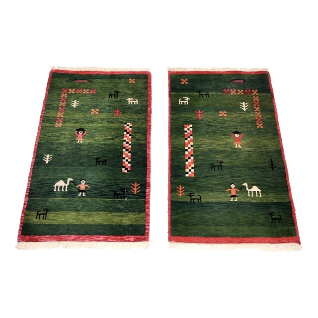 Vintage Gabbeh Rugs, 1950, Set of 2 For Sale