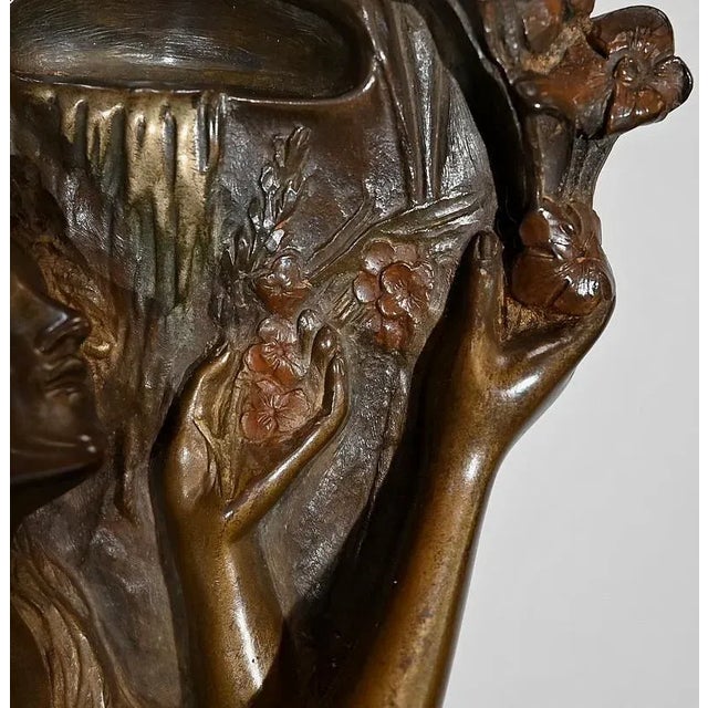 Metal E. Drouot, La Source Sculpture, 1900s, Bronze For Sale - Image 7 of 18