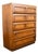 Mid Century Modern Highboy Dresser Morris of California Walnut Drawer 5 Drawer For Sale