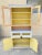 1900s Antique Country Farmhouse White Painted 2 Piece Step Back Hutch Kitchen Cupboard For Sale - Image 4 of 12