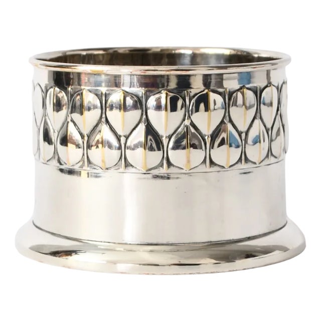 Art Nouveau Silver Plated Wine Bottle Holder, 1890s For Sale