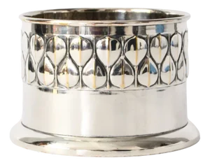 Art Nouveau Silver Plated Wine Bottle Holder, 1890s