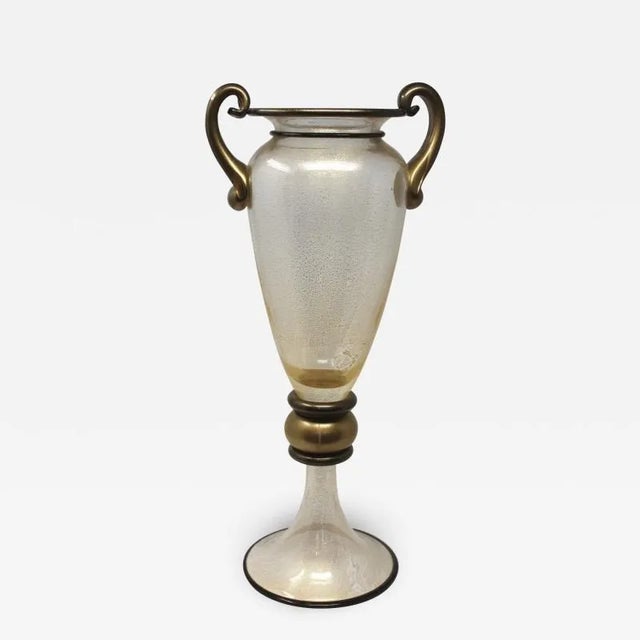 Glass Gambaro & Poggi - Traditional Venetian Vase For Sale - Image 7 of 7