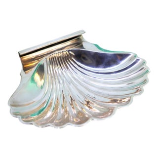 Silver Ring Dish in the Shape of a Shell For Sale