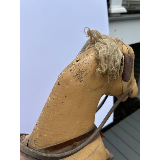 1900 Antique Gliding Rocking Horse For Sale - Image 4 of 9