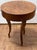 Wood Vintage Italian Style Burl Wood Drum Side Table With Drawer and Glass Top For Sale - Image 7 of 11