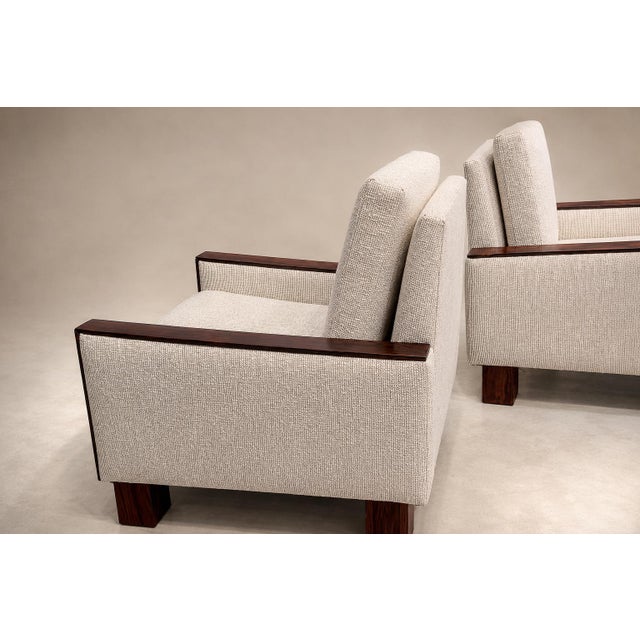 Brazilian Modern Armchairs in Rosewood & Textured Bouclé-Weave Upholstery by Celina, 1960s For Sale - Image 16 of 18